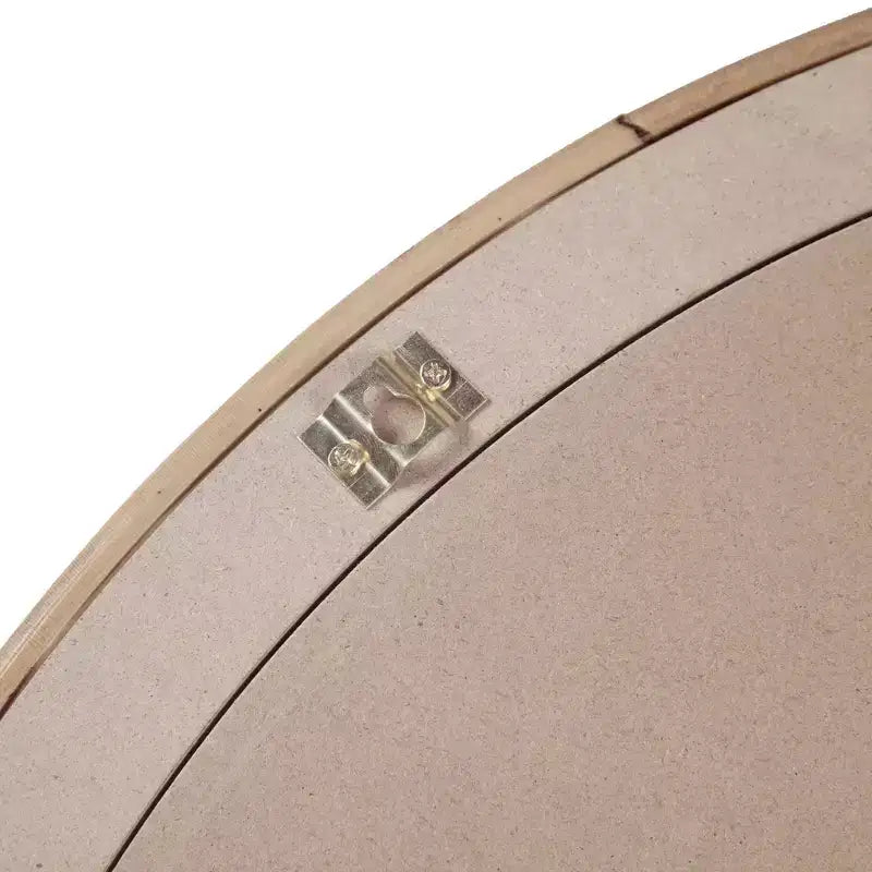 Miroir mural rond en rotin naturel