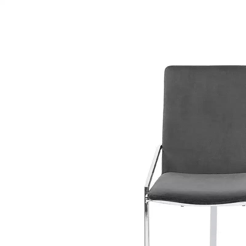 Fauteuil lounge : structure en métal chromé, revêtement en velours luxueux