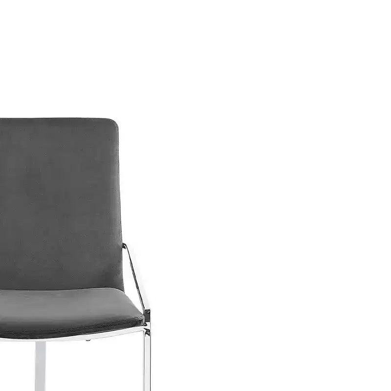 Fauteuil lounge : structure en métal chromé, revêtement en velours luxueux