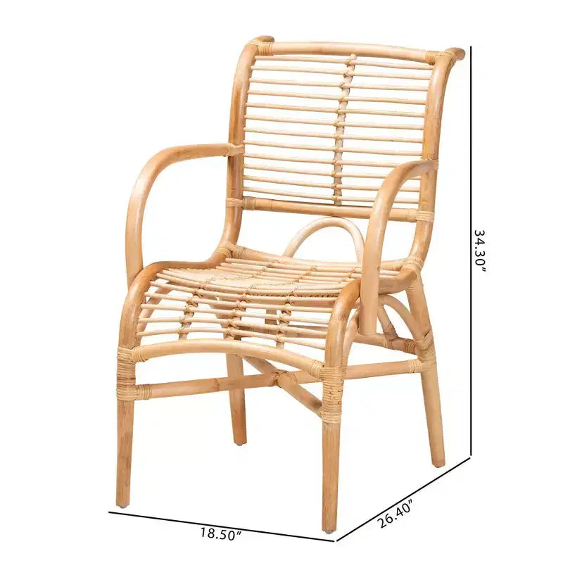 Fauteuil de salon en rotin naturel