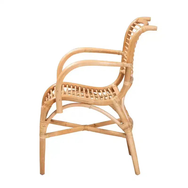Fauteuil de salon en rotin naturel