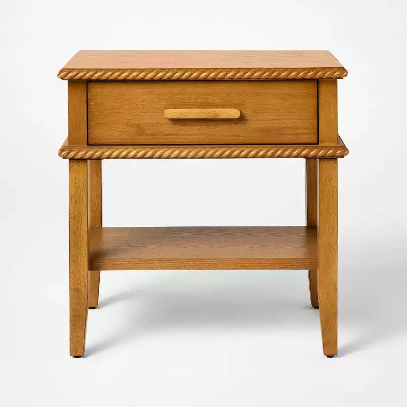 Table de chevet chêne marron