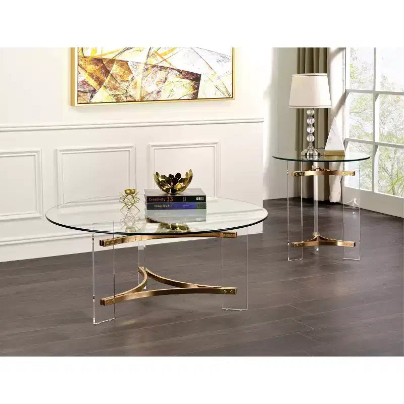 Table basse dorée