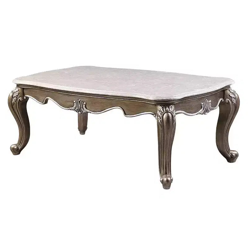 Table basse, meuble sculpté en coquillages