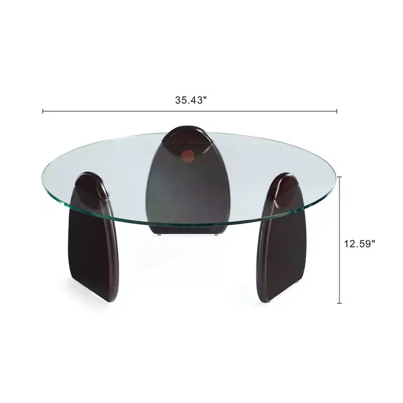 Table basse plateau verre trempé