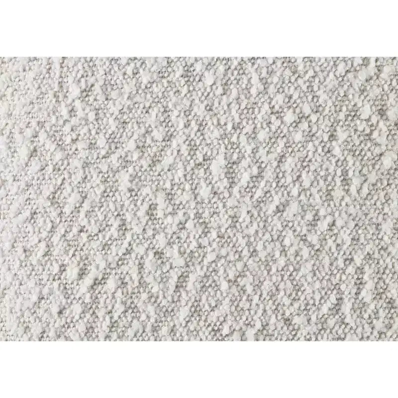 Lit queen en velours blanc et noyer