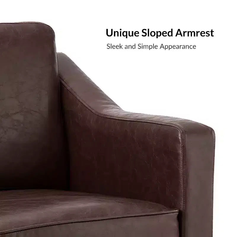 Fauteuil en similicuir végétalien de style transitionnel