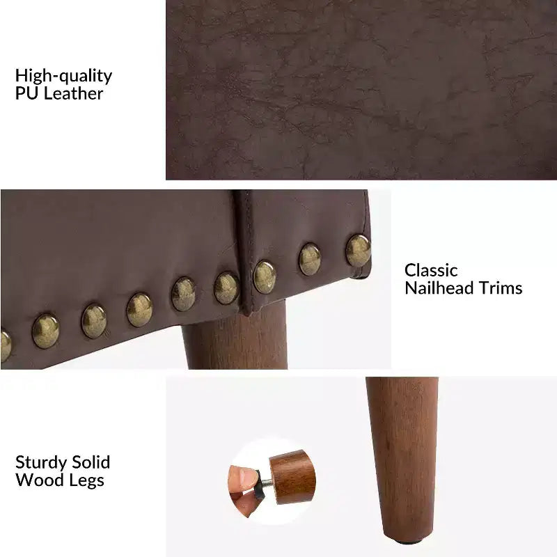 Fauteuil en similicuir végétalien de style transitionnel