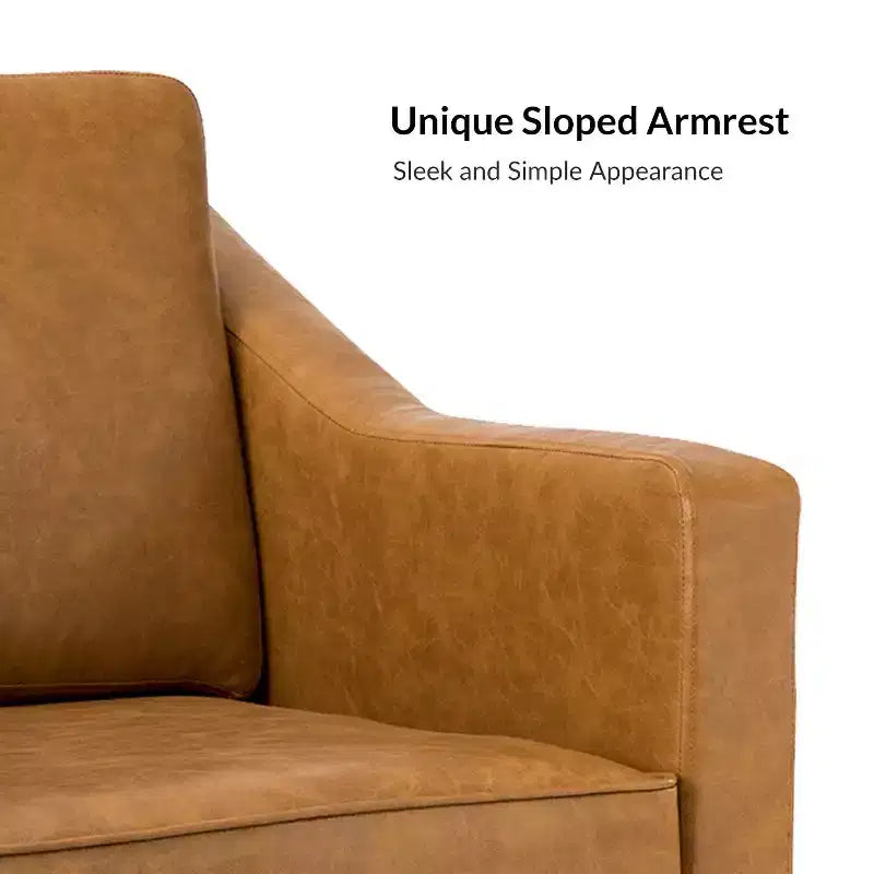 Fauteuil en similicuir végétalien de style transitionnel