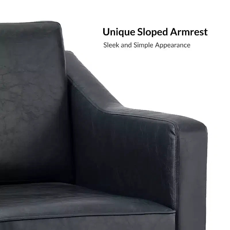 Fauteuil en similicuir végétalien de style transitionnel