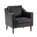 Fauteuil en similicuir végétalien de style transitionnel