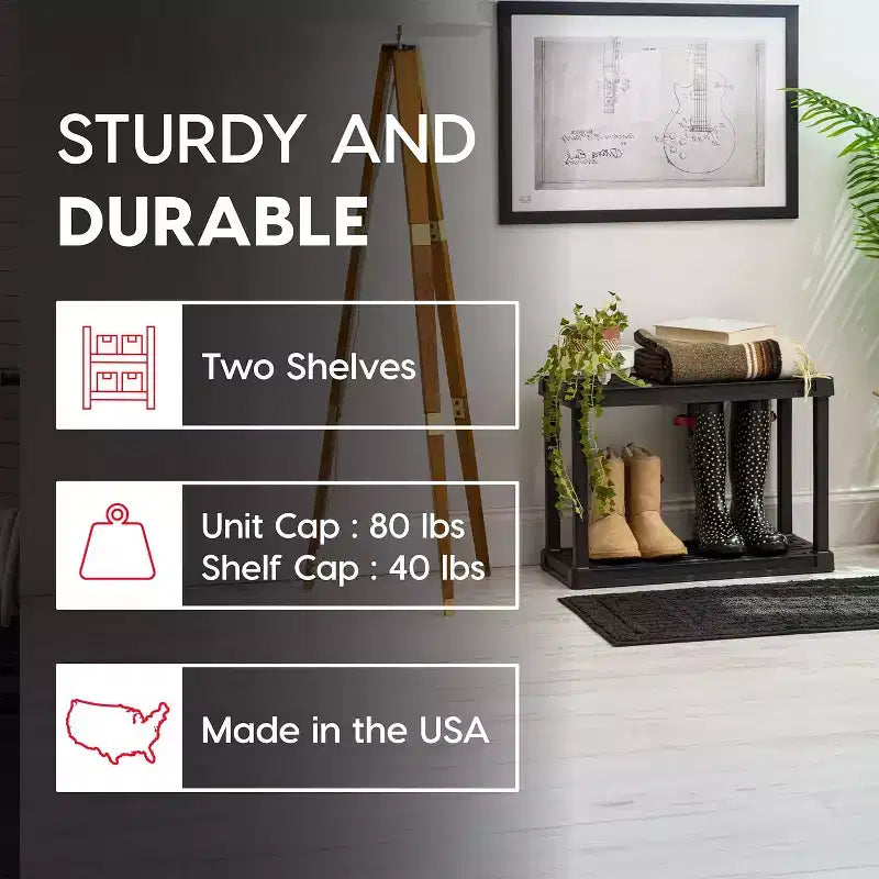 Étagère de garage en plastique USA Rangement Intérieur Extérieur