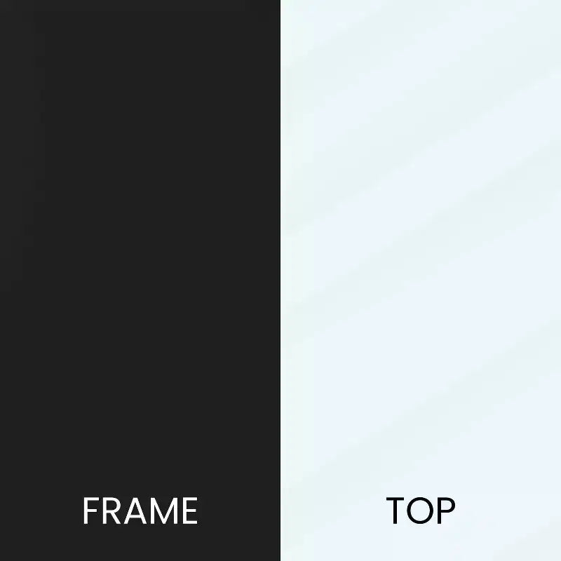 Table basse en verre avec piètement métallique croisé