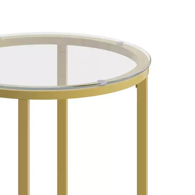 Table basse en verre avec piètement métallique croisé