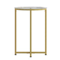 Table basse en verre avec piètement métallique croisé