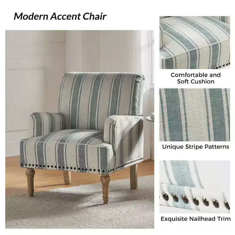 Fauteuil de chambre tapissé en bois massif