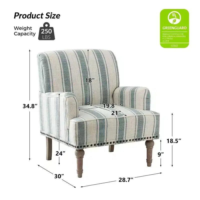 Fauteuil de chambre tapissé en bois massif