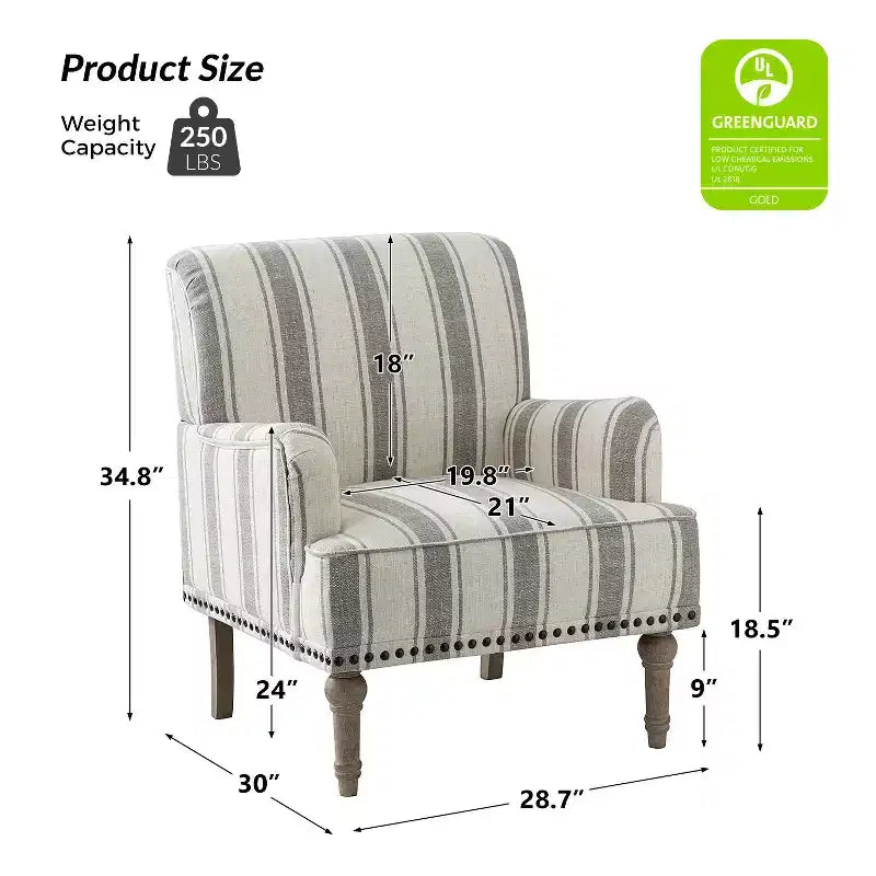 Fauteuil de chambre tapissé en bois massif