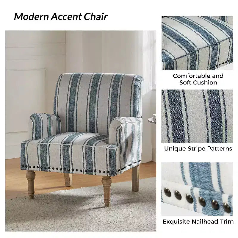 Fauteuil de chambre tapissé en bois massif