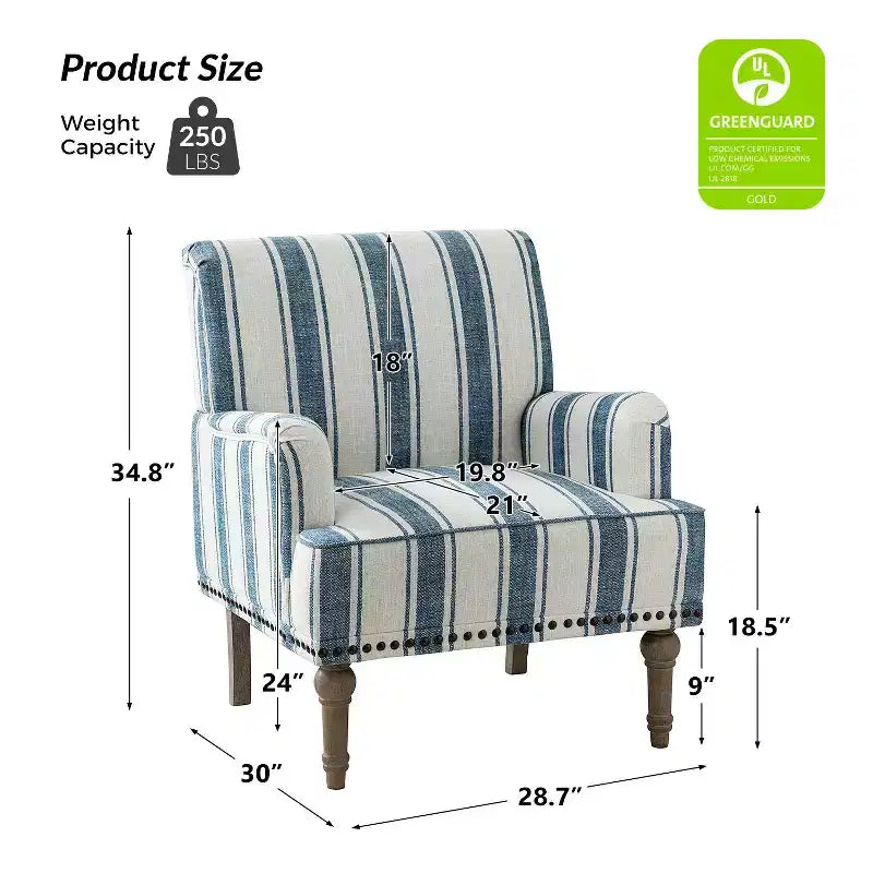 Fauteuil de chambre tapissé en bois massif