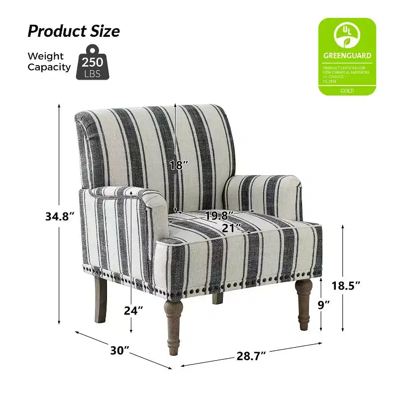 Fauteuil de chambre tapissé en bois massif