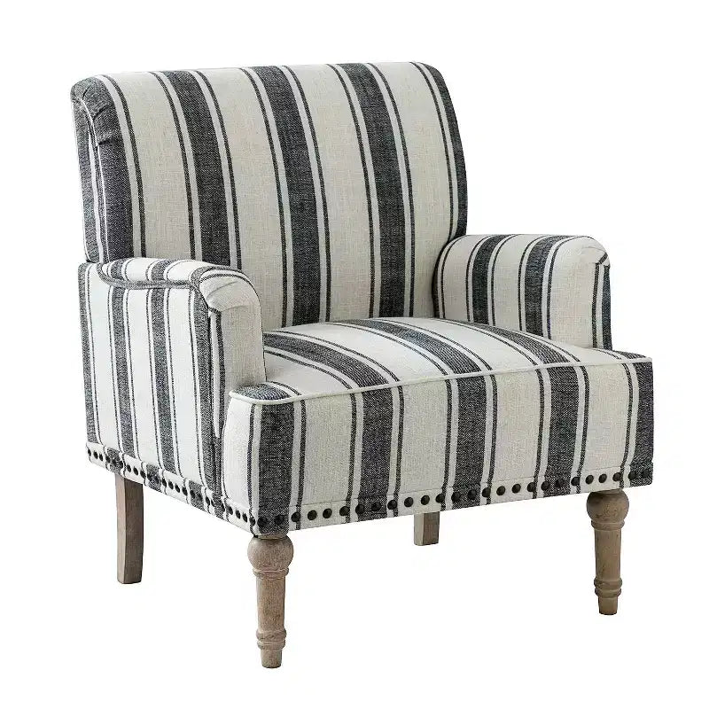 Fauteuil de chambre tapissé en bois massif