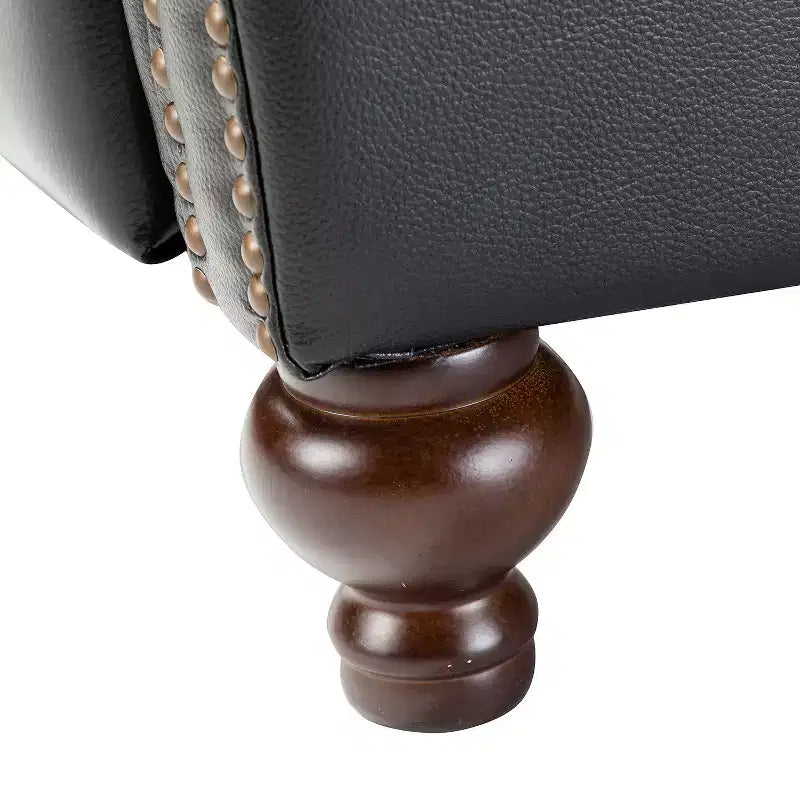 Fauteuil relax en cuir véritable à oreilles moderne