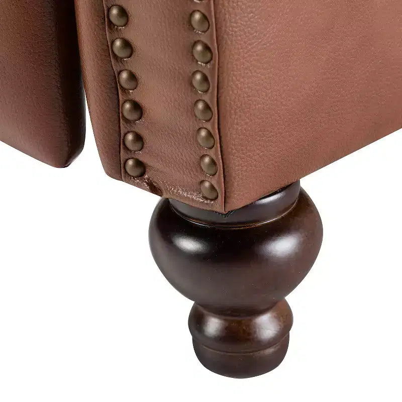 Fauteuil relax en cuir véritable à oreilles moderne