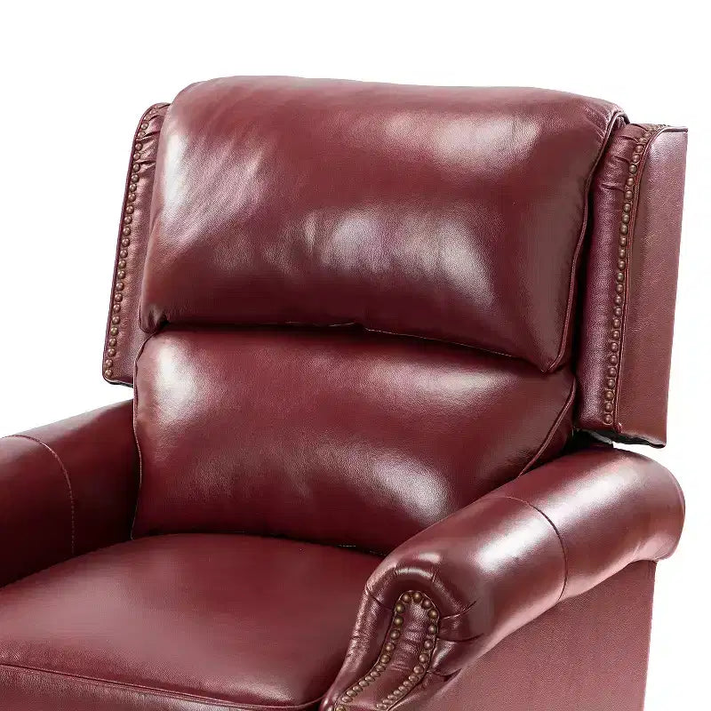Fauteuil relax en cuir véritable à oreilles moderne