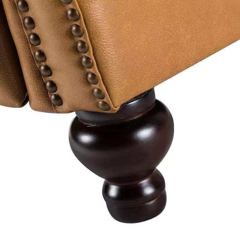 Fauteuil relax en cuir véritable à oreilles moderne