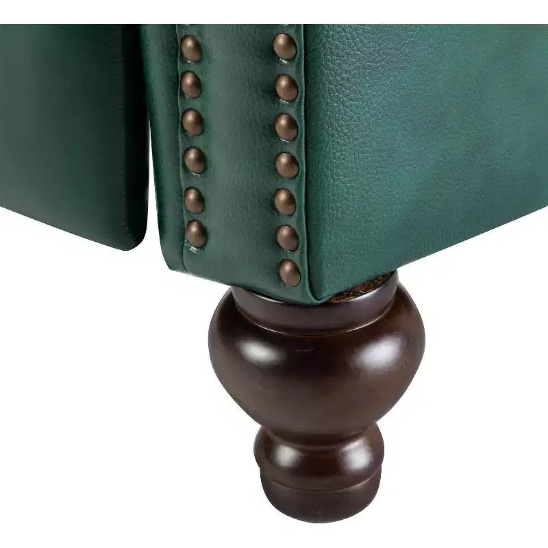Fauteuil relax en cuir véritable à oreilles moderne