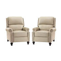 Fauteuil relax en cuir véritable à oreilles moderne