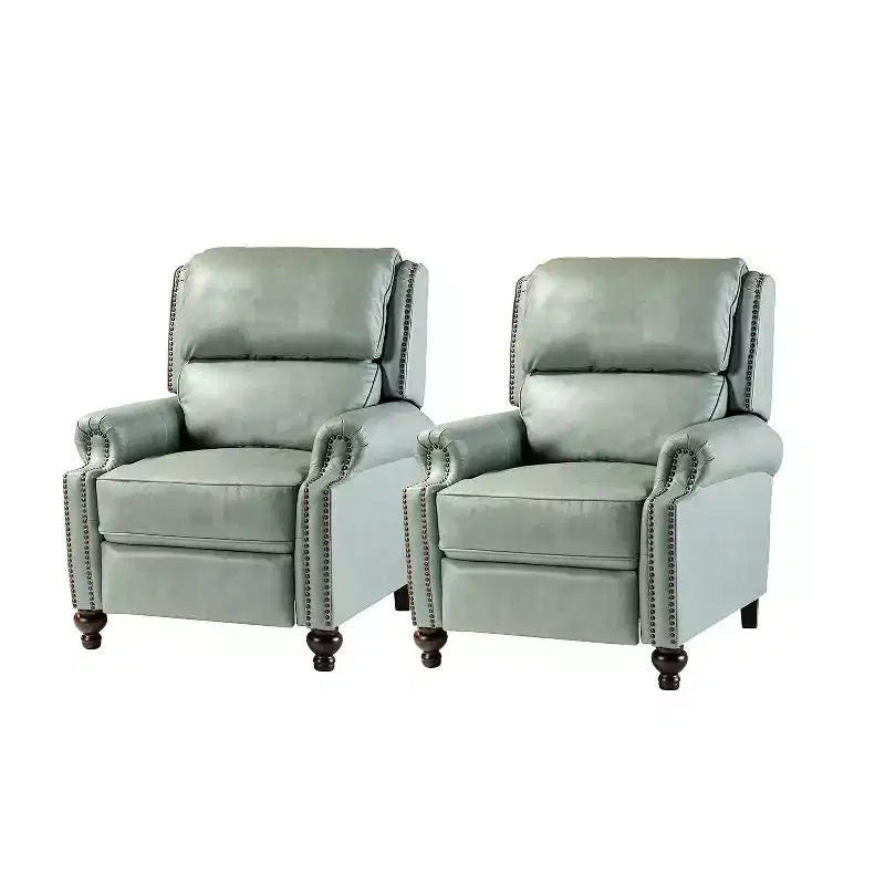 Fauteuil relax en cuir véritable à oreilles moderne