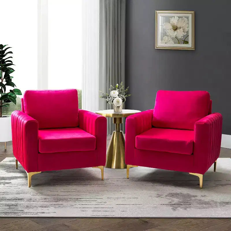 Fauteuil club moderne capitonné en bois avec coussin