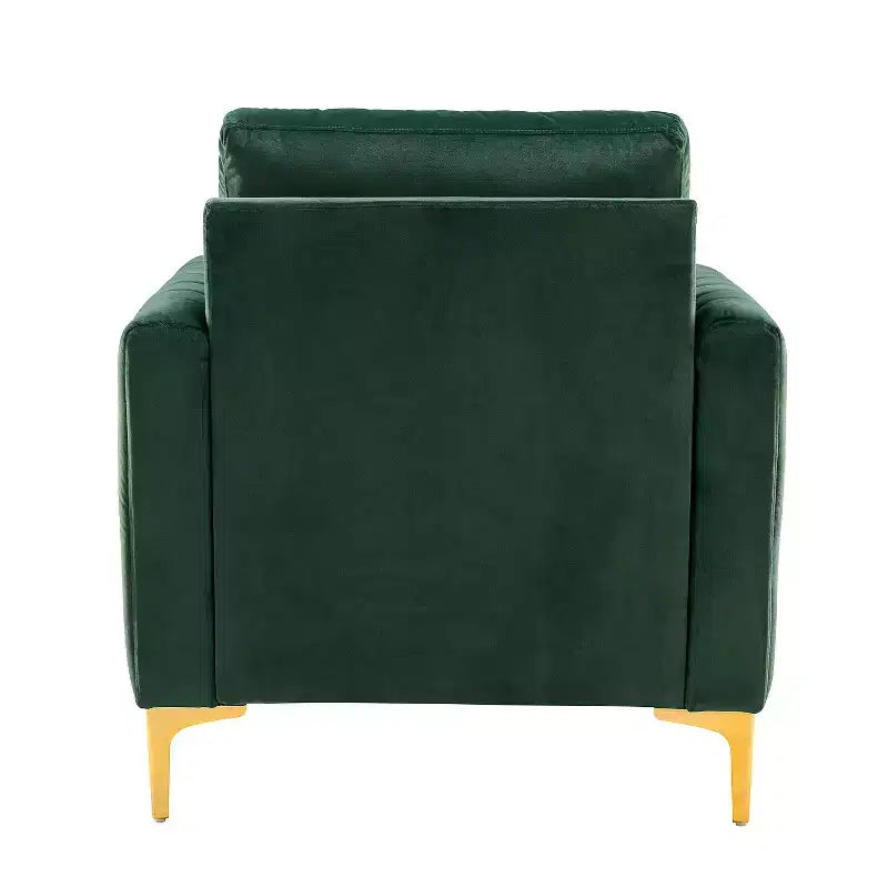 Fauteuil club moderne capitonné en bois avec coussin