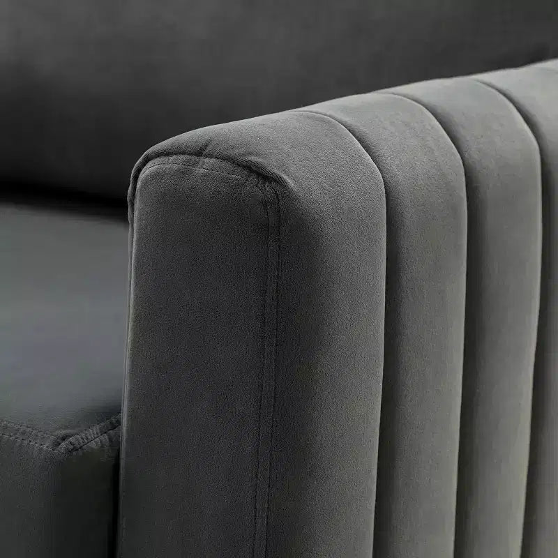 Fauteuil club moderne capitonné en bois avec coussin