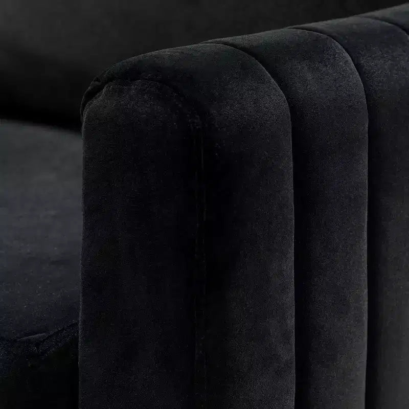Fauteuil club moderne capitonné en bois avec coussin