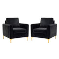 Fauteuil club moderne capitonné en bois avec coussin