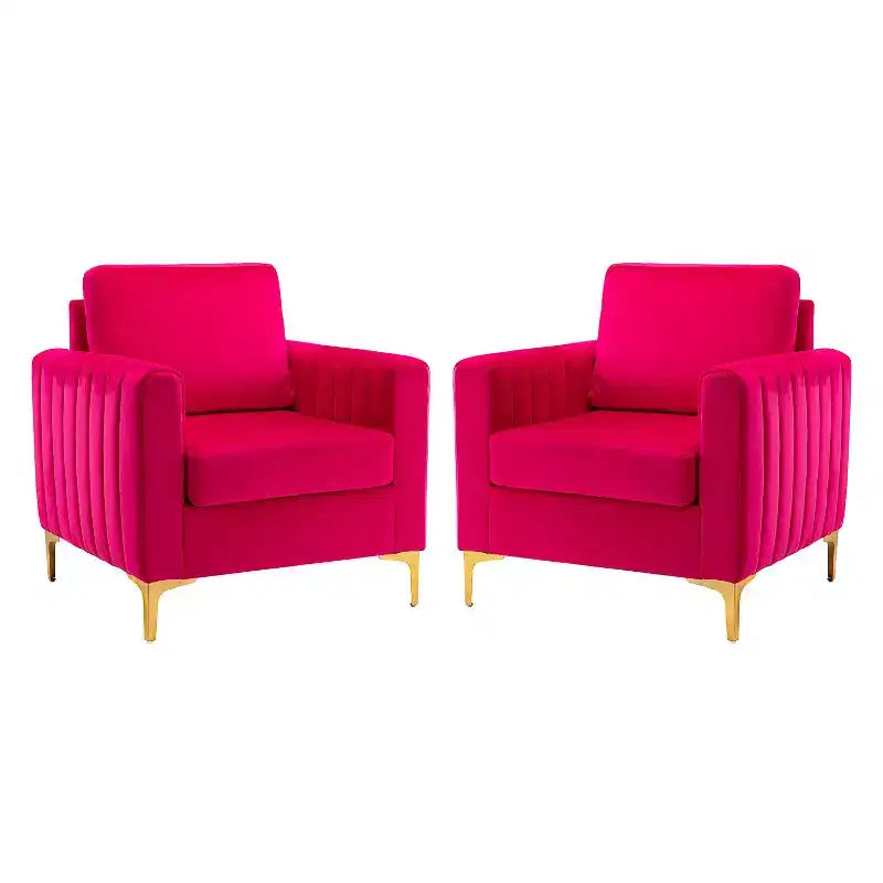 Fauteuil club moderne capitonné en bois avec coussin