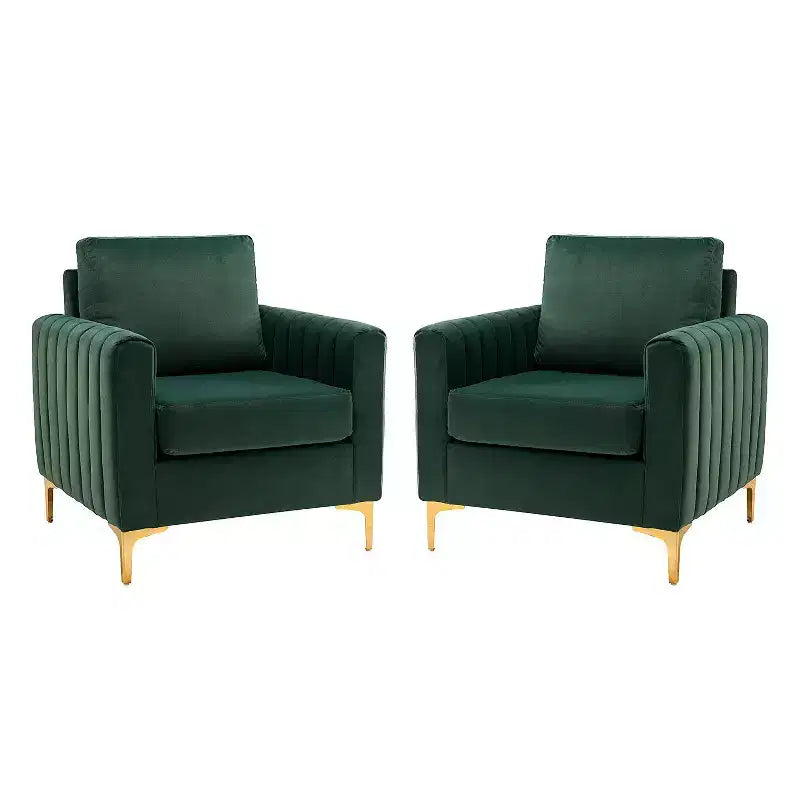 Fauteuil club moderne capitonné en bois avec coussin