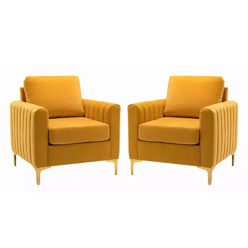 Fauteuil club moderne capitonné en bois avec coussin