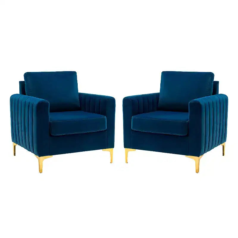 Fauteuil club moderne capitonné en bois avec coussin