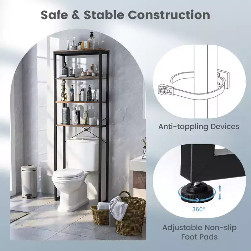 Étagère de rangement de salle de bain autoportante