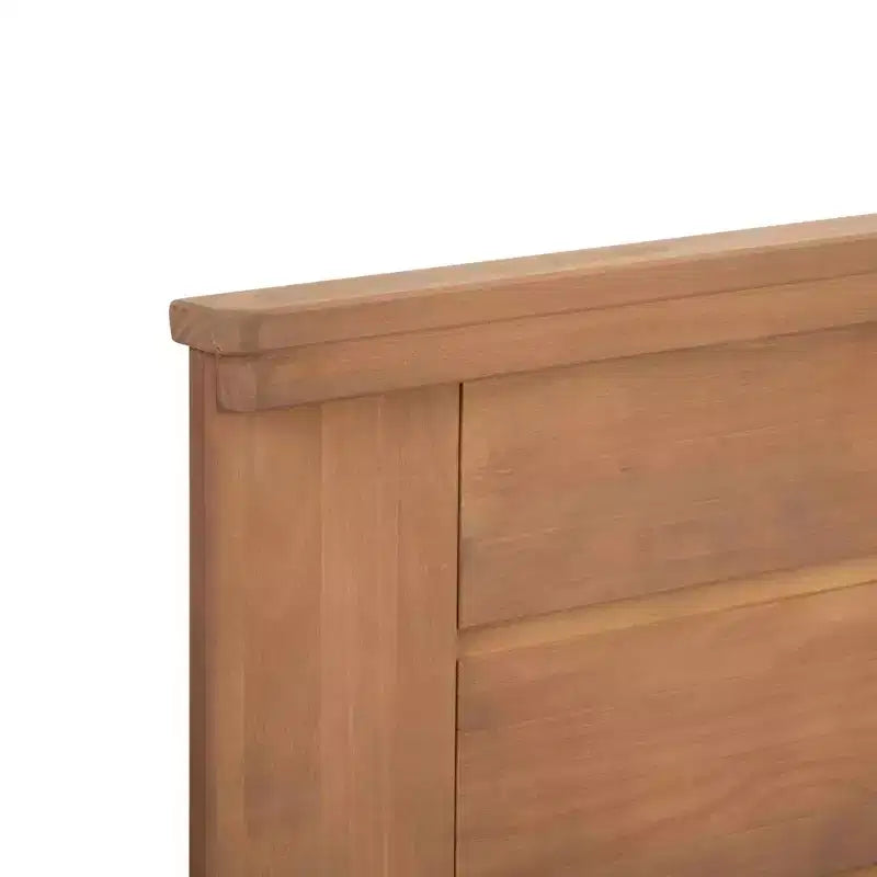 Lit queen de style rustique, lit plateforme en bois massif