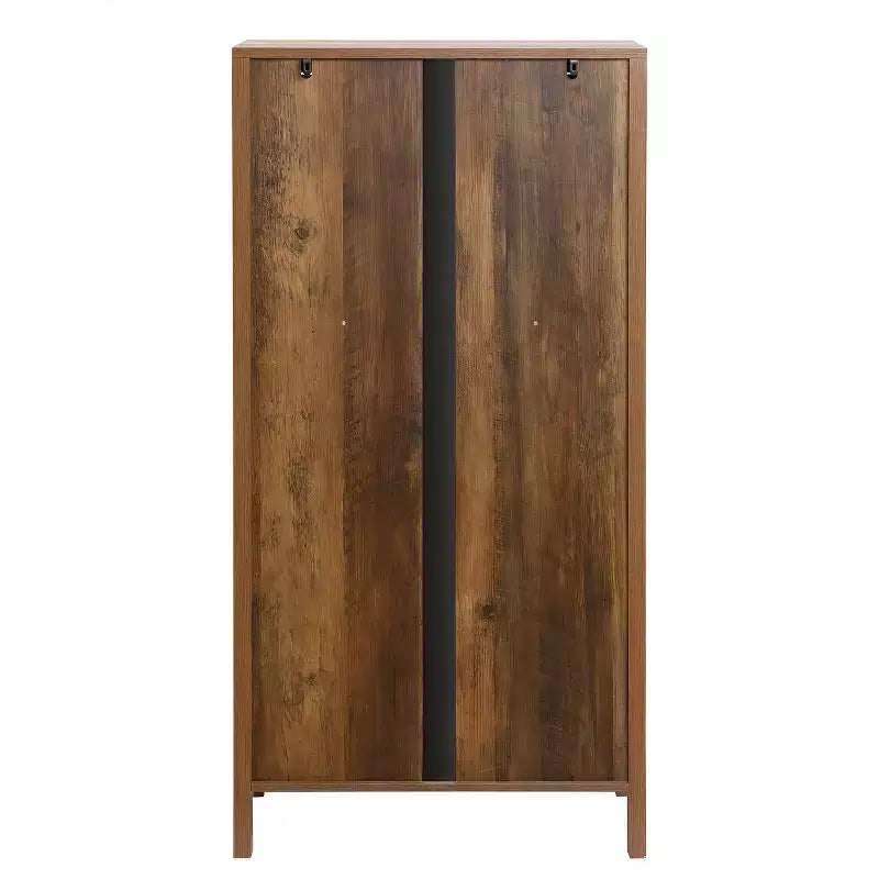 Armoire de rangement vitrée de style rustique