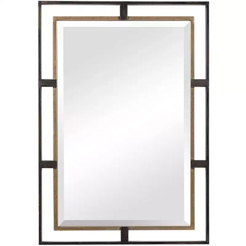 Uttermost Carrizo Distressed Bronze 22 x 32 Rectangular Wall Mirror
