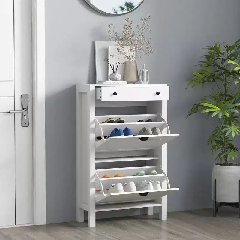 Meuble à chaussures avec 2 tiroirs abattants