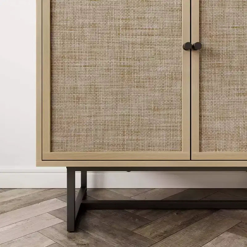 armoire de rangement en rotin