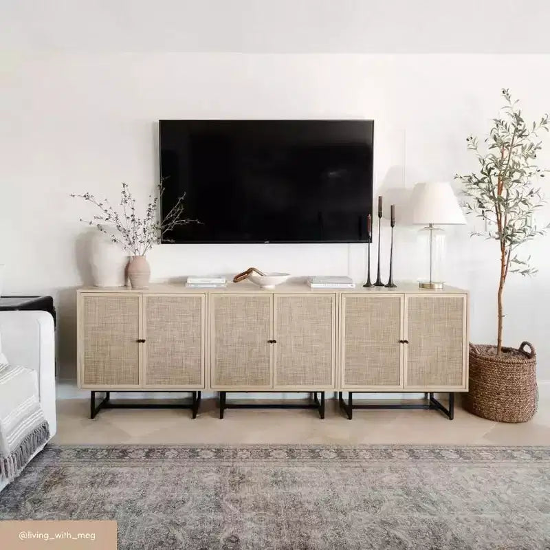 armoire de rangement en rotin