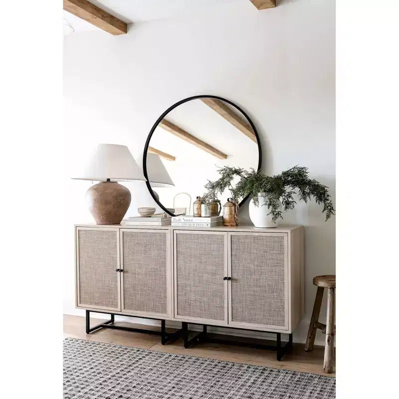 armoire de rangement en rotin